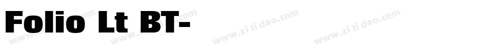 Folio Lt BT字体转换
